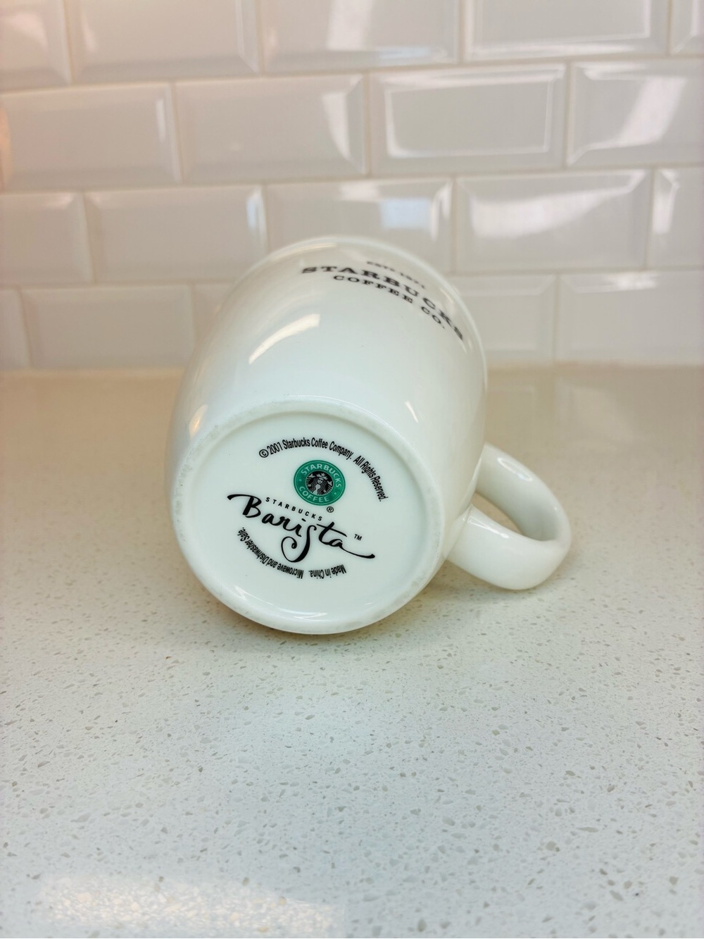 Starbucks Barista Mug 2007 White Heavy Large 4" Coffee Mug - Picture 4 of 4